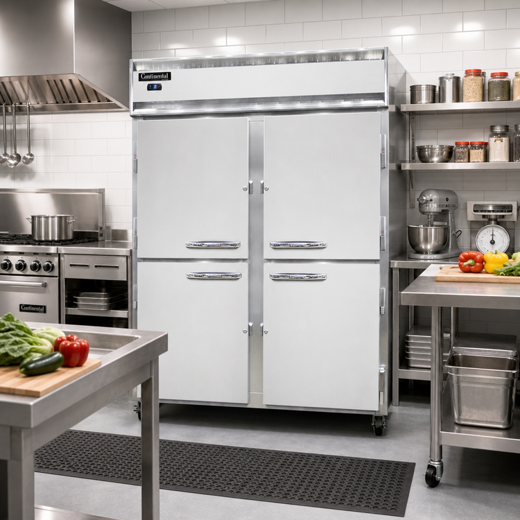 Product image #2 for Continental Refrigerator 2FESNHD Two-Section Extra-Wide Reach-In Freezer with Half Doors
