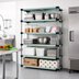 Thumbnail image #2 for Quantum Stationary 304 Stainless Steel Solid Shelving Starter Kit with 5 Shelves, 48