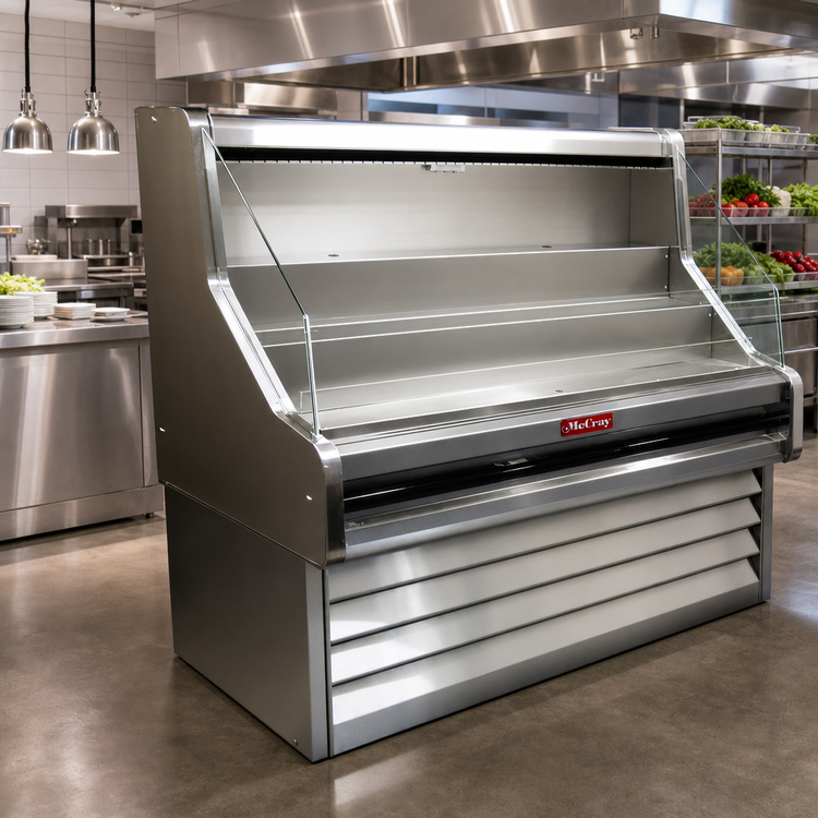 Product image #2 for Howard-McCray Ovation Series 75-Inch Self-Contained Stainless Steel Open Merchandiser