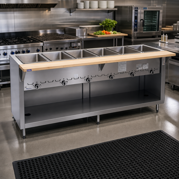 Product image #2 for Thurmaduke G-6-CBSS 6-Well Gas Dry Heat Steamtable Unit