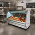 Thumbnail image #2 for Howard-McCray 40E Series Full-Service Remote Curved Glass Red Meat Service Case, Stainless Steel, 99.5 Inches Wide