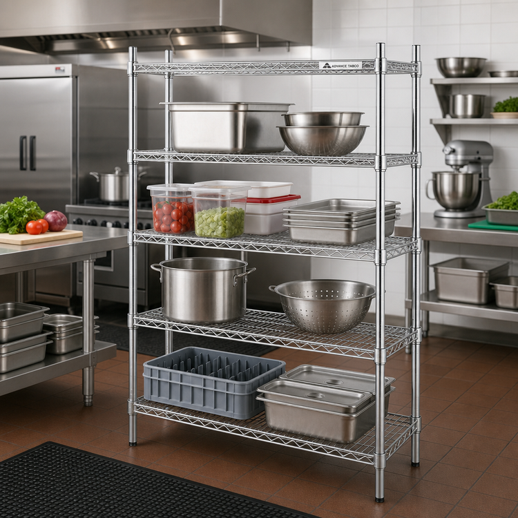 Product image #2 for Advance Tabco Special Value Series Heavy-Duty Chrome-Plated Wire Shelf, 54 x 24 Inches