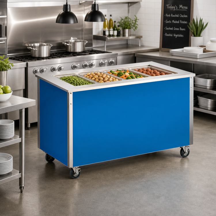 Product image #2 for Vollrath 4-Series Signature Server 4-Pan Open-Well Bain Marie Hot Food Station, 60-Inch W x 28-Inch D x 27-Inch H