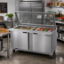Thumbnail image #3 for Beverage-Air SPE60HC-24M-STL Mega Top Sandwich Prep Table with See-Thru Lid, 60-Inch, 2-Section, 24-Pan Capacity