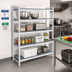 Thumbnail image #2 for Fermostock 4-Tier Starter Polymer Shelving Unit, 68W x 22D x 83H, Gray