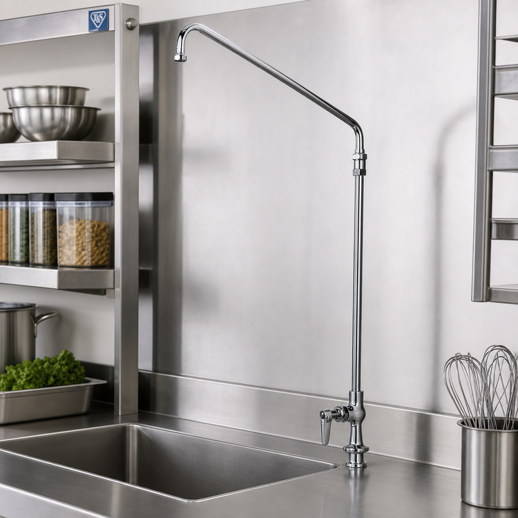Product image #2 for T&S Brass B-0275 Single Pantry Deck-Mounted Faucet with 18-Inch Swing Nozzle