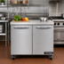 Thumbnail image #2 for Continental Refrigerator 36-Inch Two-Section Worktop Freezer with Stainless Steel Flat Top and Rear-Mounted Self-Contained Refrigeration