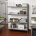Thumbnail image #2 for Cambro Camshelving Basics Plus 48-Inch Wide x 21-Inch Deep x 72-Inch High Solid Add-On Polymer Shelving Unit, 4-Tier, Brushed Graphite