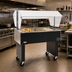 Thumbnail image #2 for Eagle Deluxe Service Mate 48-Inch Portable 3-Pan Ice-Cooled Buffet Cold Pan Unit with Sneeze Guard