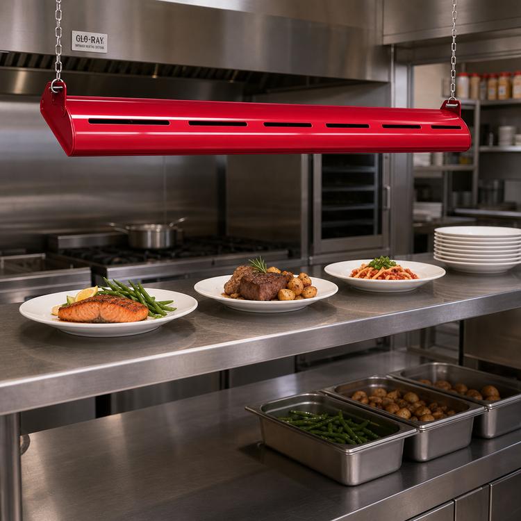 Product image #2 for Hatco Glo-Ray 54-Inch Curved Unlighted Infrared Strip Heater, 925W Standard Watt, Aluminum Housing