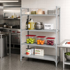Thumbnail image #3 for Cambro Camshelving® Premium CPA182472VS4480 24-Inch Wide x 18-Inch Deep x 72-Inch High 4-Shelf Vented/Solid Add-On Polymer Shelving Unit
