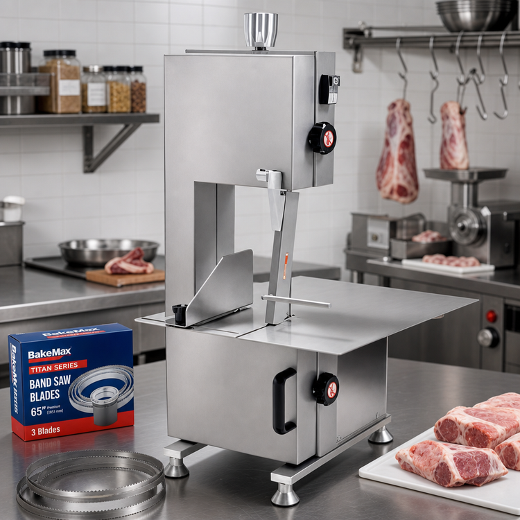 Product image #2 for BakeMax Titan Series Countertop Electric Bone Saw with 3 x 65-Inch Blades, 1 HP, 120V
