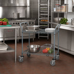 Thumbnail image #2 for Quantum WRC-2430GY-2 Utility Bus Cart, 30 x 24 in, 2 Wire Shelves, 1,200 lb Capacity, Gray Epoxy Finish
