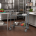 Thumbnail image #2 for Quantum 30 Inch x 24 Inch Gray Epoxy Antimicrobial Utility Bus Cart with 2 Wire Shelves