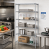 Thumbnail image #2 for Eagle Group 5-Tier Add-On Wire Shelving Unit, 24 x 18 x 74 Inches, Chrome-Plated