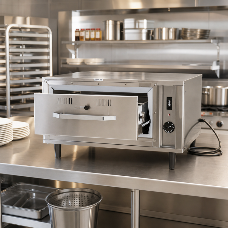 Product image #2 for Eagle Group Freestanding Pass-Thru Heated Drawer Warmer, 1 Standard Drawer, 120V, Right-Hand Cord