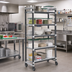 Thumbnail image #2 for Cambro Camshelving Elements XTRA High Density Top Rail Mobile Starter Unit, 18 x 48 x 80 Inches, 5-Tier Overhead Track Shelving
