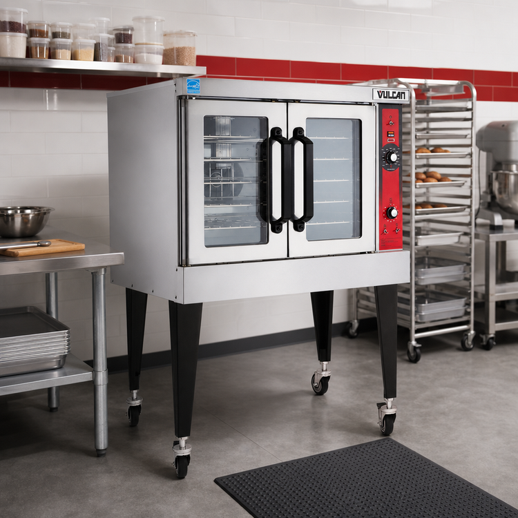 Product image #2 for Vulcan VC4EC Single Deck Standard Depth Electric Convection Oven with Computer Controls