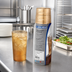 Thumbnail image #3 for Carlisle Stackable 20 oz Amber SAN Plastic Tumbler, Textured, 6-Pack