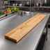 Thumbnail image #2 for John Boos 72 x 12 x 1-3/4 Inch Edge Grain Northern Hard Rock Maple Steam Table Cutting Board