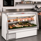 Thumbnail image #2 for Howard-McCray 34E Series SC-CDS34E-6-LED Deli Meat & Cheese Service Case, 76.5 in., Self-Contained, Straight Glass, White