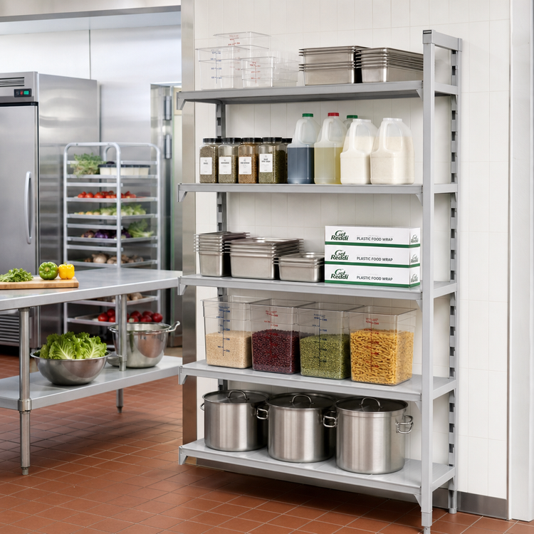 Product image #3 for Cambro Camshelving Premium 5-Shelf Solid Stationary Add-On Unit