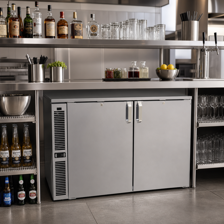 Product image #2 for Glastender C1SL44 One-Zone 44-Inch Two-Section Side-Serviced Low-Profile Back Bar Cooler