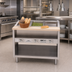 Thumbnail image #2 for Dinex ServeXpress 3-Well Stationary Hot Food Counter with Semi-Enclosed Base