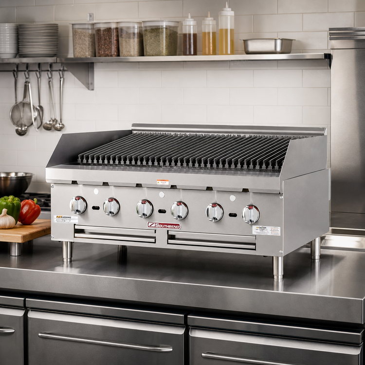 Product image #2 for Southbend 48-Inch Gas Countertop Charbroiler with Cast Iron Radiants