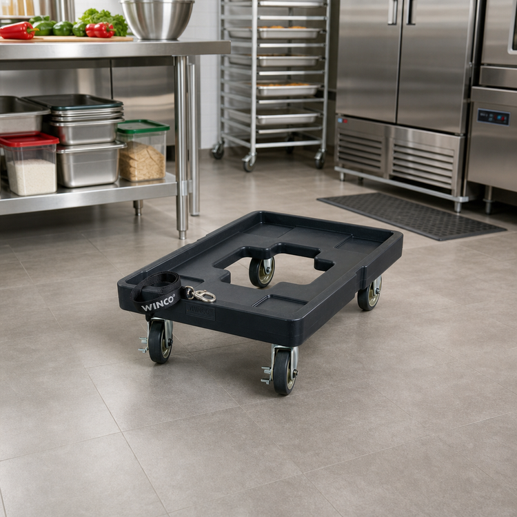 Product image #2 for Winco Food Carrier Dolly with Casters and Cargo Strap for IFT-1