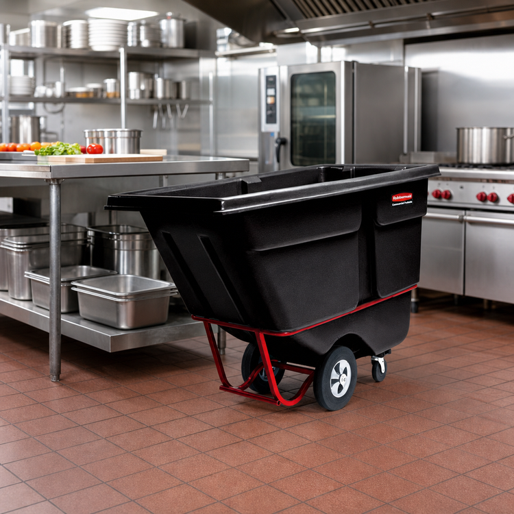 Product image #2 for Rubbermaid Commercial Products Standard Duty 1/2 Cubic Yard Rotational Molded Tilt Truck Trash Cart