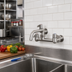 Thumbnail image #2 for T&S Brass equip 8-Inch Wall-Mount Mixing Faucet with 6-Inch Swing Nozzle and Lever Handles