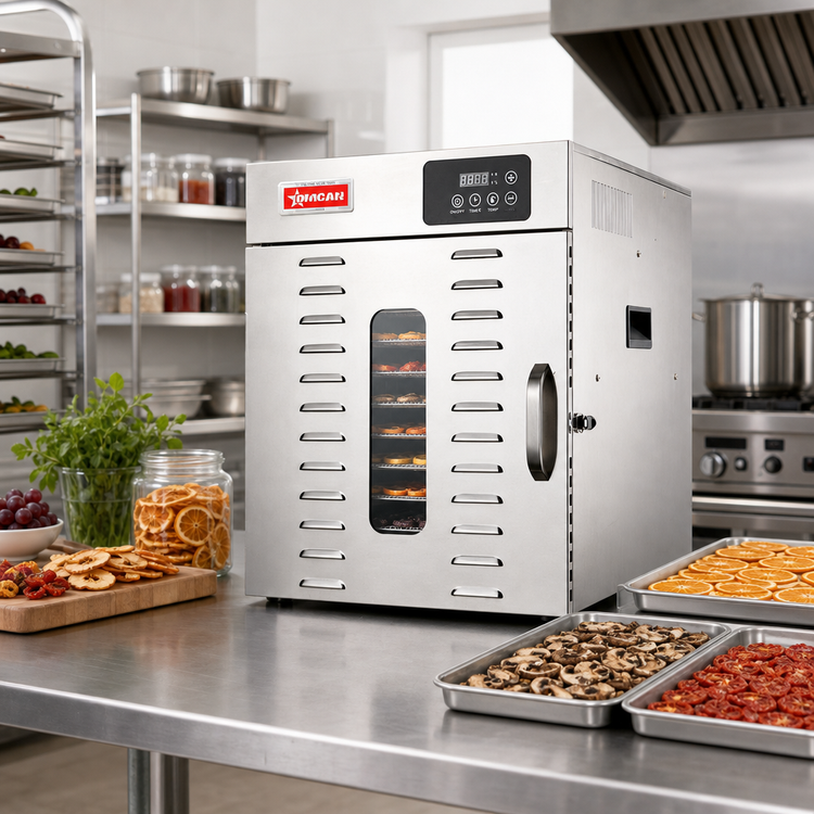 Product image #2 for Countertop Single-Zone Stainless Steel 12-Tray Digital Food Dehydrator, 120V