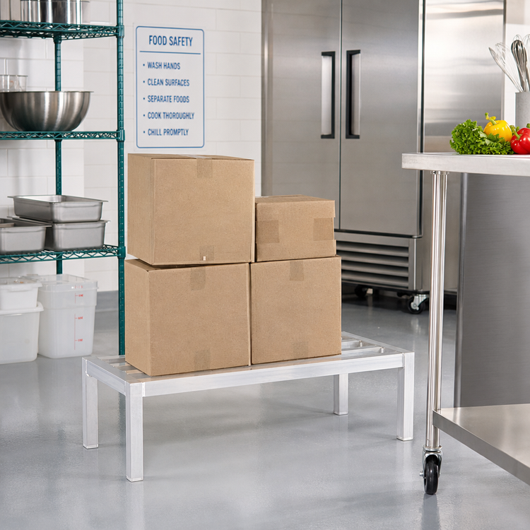 Product image #2 for New Age Heavy Duty Aluminum Dunnage Rack, 30"W x 20"D x 12"H, 3000 lb. Capacity