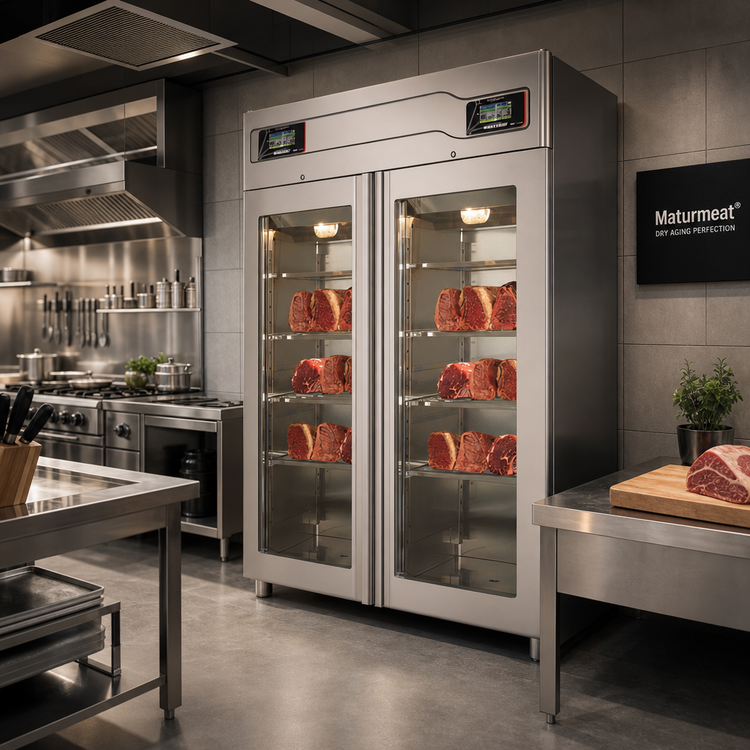 Product image #2 for Maturmeat® Free-Standing Meat Aging Cabinet, 58 Inch Wide, 220V, 100 + 100 kg Capacity