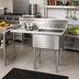 Thumbnail image #2 for Advance Tabco 1-Compartment Fabricated Sink with 24-Inch Left Drainboard, 36 x 24 x 14-Inch Bowl, 304 Stainless Steel