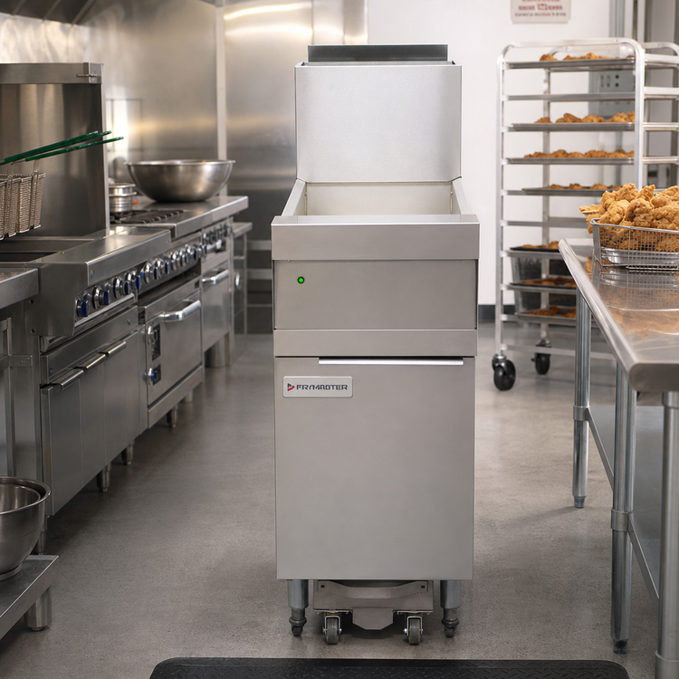 Product image #2 for Frymaster Dean HD High Efficiency Gas Floor Fryer with Built-In Filtration, 50 lb Capacity