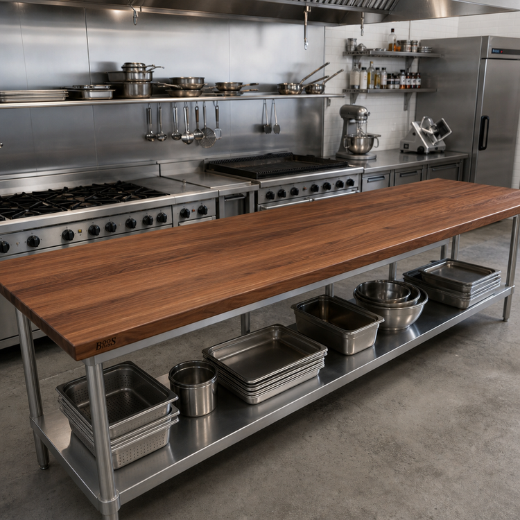 Product image #2 for Boos Block American Black Walnut Full-Length Edge Grain Kitchen Countertop with Varnique Finish, 144 x 27 x 2-1/4 Inch