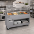 Thumbnail image #2 for Vollrath 2-Series Affordable Portable 3-Well Mobile Hot Food Station with Buffet Breath Guard and Open Storage Base, 208-240V
