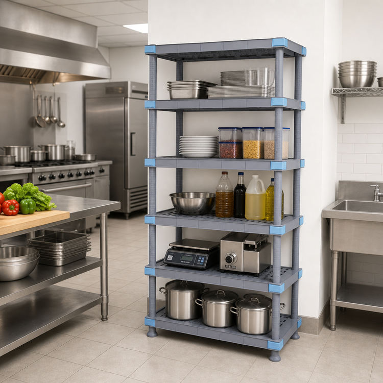 Product image #2 for Millenia 36-Inch Wide x 18-Inch Deep x 62-Inch High Polymer Stationary Starter Shelving Unit