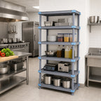 Thumbnail image #2 for Quantum Millenia QP183662V4S1 36-Inch Wide x 18-Inch Deep x 62-Inch High Gray Polymer Stationary Starter Shelving Unit