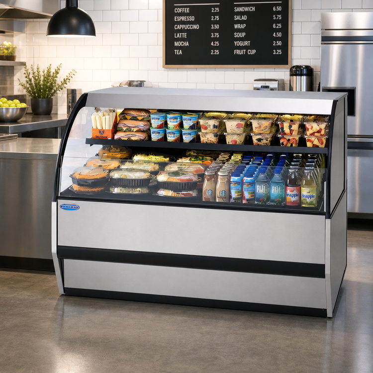 Product image #2 for Federal Industries UCR6033C Undercounter Curved-End Refrigerated Self-Serve Display Case, 59.7 Inch, Self-Contained