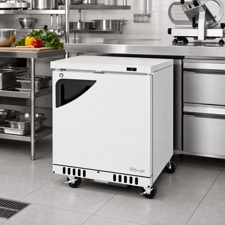 Product image #2 for Turbo Air Super Deluxe Series Front Breathing Undercounter Freezer, Single-Section, 27-1/2 Inch, 11.1 Cu. Ft., Solid Door