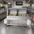 Thumbnail image #2 for KoolMore 60-Inch Mobile Commercial Outdoor Charbroiler Grill, 8-Burner, Propane, with Dual 30-Inch Roll Dome Covers