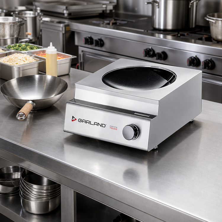 Product image #2 for Garland INSTINCT Countertop Induction Wok Cooktop with 11.8-Inch Ceran Glass Bowl Top, 3500 Watts
