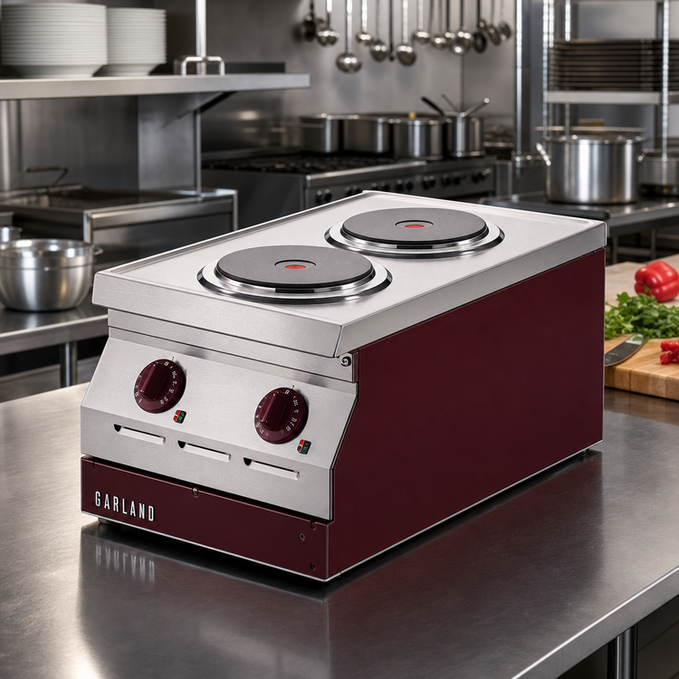 Product image #2 for Garland Designer Series 15-Inch Countertop Electric Hot Plate with 2 Sealed Solid Elements, 4 kW
