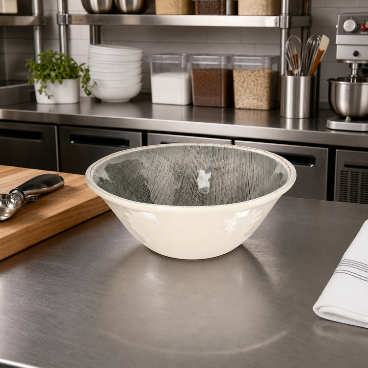 Product image #3 for Grove 27 oz Smoke Gray Melamine Ice Cream Bowl, 7 Inch Diameter