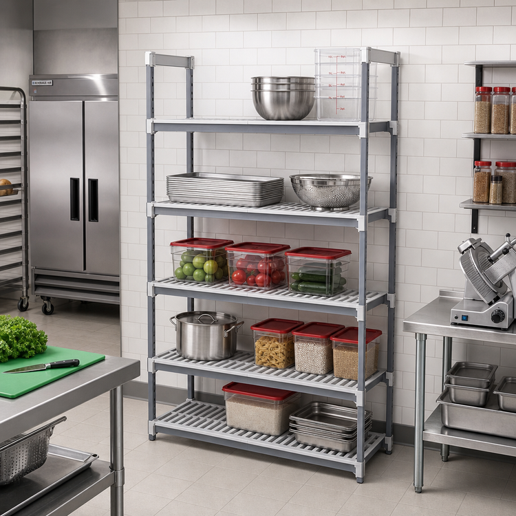 Product image #2 for Cambro Camshelving Elements XTRA 24 x 36-Inch 5-Shelf Vented Universal Shelf Kit