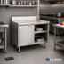Thumbnail image #2 for La Rosa 18 Inch Wide x 28 Inch Deep 304 Stainless Steel Utility Stand with Hinged Door Cabinet Base