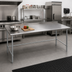 Thumbnail image #2 for Eagle Group Budget Series 84-Inch x 24-Inch 430 Stainless Steel Work Table with Rear Up-Turn and Galvanized Base